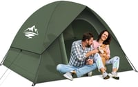 Purebox 2-3 személyes ultralight sátor, vízálló és szélálló kempingezéshez, trekking túrákhoz - Army Green, L 1
