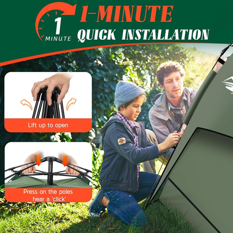 Purebox 2-3 személyes ultralight sátor, vízálló és szélálló kempingezéshez, trekking túrákhoz
