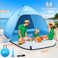 Purebox extra nagy pop-up strandsátor 2-4 személyes vízálló UV védelem 5