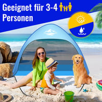 Purebox Pop Up Strand Sátor 3-4 Személyes, UPF 50+ UV Védelemmel, Automatikus Hordozható Napvédő, Kempingezéshez, Családi Kiránduláshoz, Ker 7