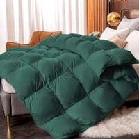 puredown Pehelypárna Lúdtoll Töltettel, Négyszezonos Paplan 220x240 cm, Könnyű Puha Pamut Huzat, Mosógépben Mosható, Zöld 7