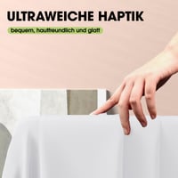 Pureegg umývateľný polyesterový obrus 140x240 cm biely 2 ks – Opakovane použiteľný obdĺžnikový obrus do reštaurácie, na svadbu, oslavu, do exteriéru 2