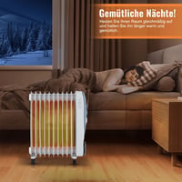 PureMate 2500 W olajradiátor 11 bordával szürke elektromos fűtőradiátor beépített időzítővel 3 fokozat termosztáttal biztonsági burkolattal 7