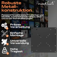 Univerzálny VESA adaptér na TV PureMounts PM-Adapt-A, VESA od 50x50 do 200x200, max. 30 kg, čierny, oceľová montážna doska 7