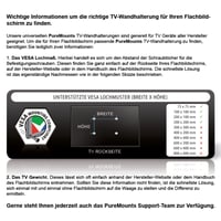 Suport TV de perete PureMounts PM-Basic2-37 pentru ecrane de 58-107 cm (23-42"), VESA 200x200, înclinabil 20°, rotativ 90°, max 30 kg, negru 5