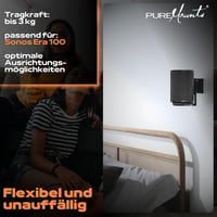 PureMounts PM-SOM-162 Sonos Era 100 fali hangszórótartó - fekete - 2 db 3