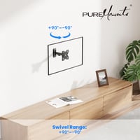 Nástenný držiak na TV PureMounts VESA 100, otočný a sklopný konzolový držiak na televízor 3