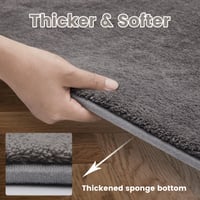 Covor tip ștaier Puremy cu fir scurt, 60x120 cm, gri închis, covor moale pentru living 4