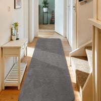 Covor tip ștaier Puremy cu fir scurt, 60x120 cm, gri închis, covor moale pentru living 8