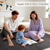 Covor tip ștaier Puremy cu fir scurt, 60x120 cm, gri închis, covor moale pentru living 6