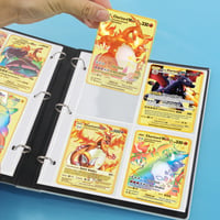 PuretéavHom Zaštitna folija za kartice, album za kolekcionare s 400 džepova, 50 dvostranih prozirnih stranica, držač za Pokémon i foto kartice za mapu s 3 prstena za sakupljanje i razmjenu 3