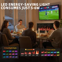 PURFINO 36"/92 cm Elektrický krb čierny – 12-farebný LED plameň a praskajúci zvuk, vykurovanie 900 W/1500 W, termostat 15–30 °C, dotyková obrazovka a diaľkové ovládanie 4
