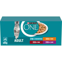 PURINA ONE Adult mokra hrana za mačke, miješani odabir, 40 x 85 g 1