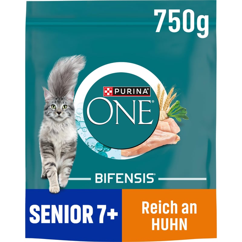 PURINA ONE BIFENSIS Senior 7+ suha hrana za mačke s piletinom, 6 x 750 g