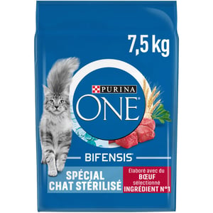 PURINA ONE Bifensis Sterilized, govedina – suha hrana za odrasle sterilizirane mačke, 7,5 kg