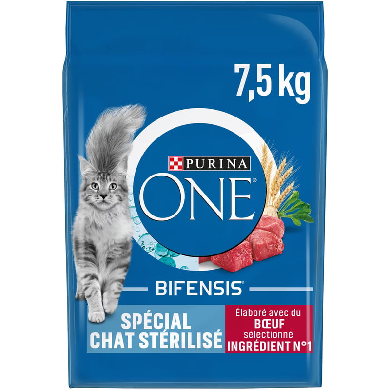 PURINA ONE Bifensis Sterilcat s hovädzím mäsom – Suché krmivo pre dospelé kastrované mačky, 7,5 kg