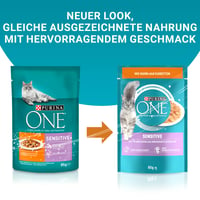 PURINA ONE Sensitive Finom Falatok Szószban Csirkével – Nedves Macskaeledel – 26 x 85 g 2