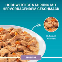 PURINA ONE Sensitive Finom Falatok Szószban Csirkével – Nedves Macskaeledel – 26 x 85 g 5
