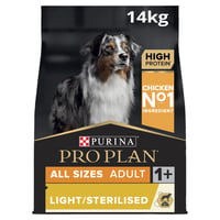 Purina Pro Plan Light/Sterilised granule pre dospelé psy s kuracím mäsom - 14 kg 1