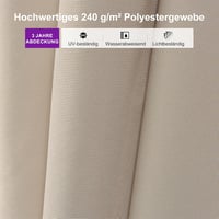 PURPLE LEAF 270x270 cm Négyzet Napernyő Forgatható Kávézó Kerti Ernyő Beige 5