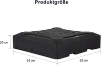 PURPLE LEAF XNBS150 Napernyőtartó Konzolos Napernyőhöz Vízzel Homokkal Tölthető 150kg 6
