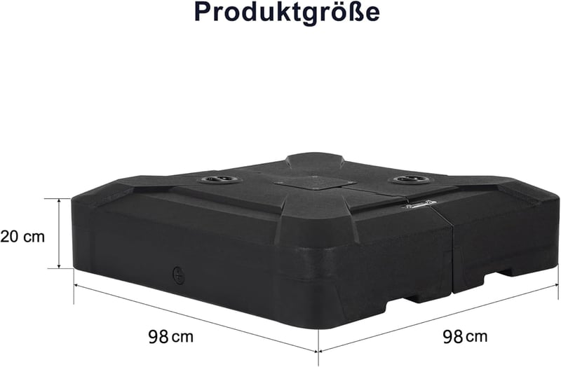 PURPLE LEAF XNBS150 Napernyőtartó Konzolos Napernyőhöz Vízzel Homokkal Tölthető 150kg