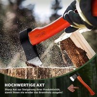 PURPLEBIRD Kézműves Fejsze Hüvellyel 37,8 cm Hasító Fejsze Fa Hasításhoz 2