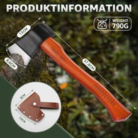 PURPLEBIRD Kézműves Fejsze Hüvellyel 37,8 cm Hasító Fejsze Fa Hasításhoz 5