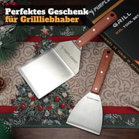 PURPLEBIRD Rozsdamentes Acél Grillspatula Készlet - 2 Részes Plancha Lapátkészlet Smash Burgerekhez, Mosogatógépben Mosható

AI: I've create 7