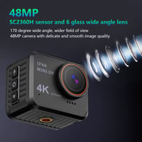 Akčná kamera PUSOKEI 4K 60fps 3840x2160P, 145-stupňový širokouhlý objektív, vodotesnosť IP68, stabilizátor obrazu, WDR, 128 GB pamäť, s príslušenstvom, na outdoorové športy, cestovanie, potápanie 3