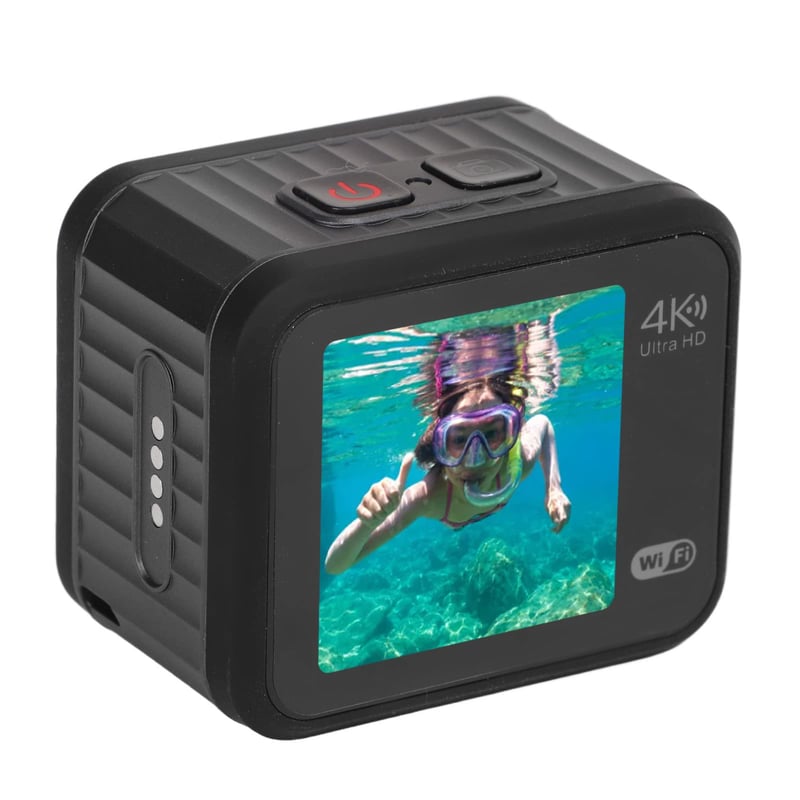 Akčná kamera PUSOKEI 4K 60fps 3840x2160P, 145-stupňový širokouhlý objektív, vodotesnosť IP68, stabilizátor obrazu, WDR, 128 GB pamäť, s príslušenstvom, na outdoorové športy, cestovanie, potápanie