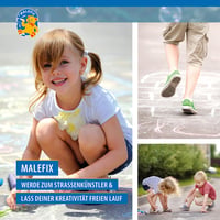 Kriedy na kreslenie na chodník Pustefix Malefix pre deti i dospelých, balenie 6 ks, žiarivé farby, vodou zmývateľné, vysokokvalitné vonkajšie kriedy 5
