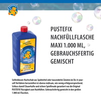 Pustefix Maxi Náplň do bublifuku 1000 ml - Pre deti aj dospelých, na narodeniny a svadby 4