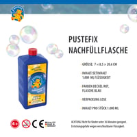 Pustefix Maxi Náplň do bublifuku 1000 ml - Pre deti aj dospelých, na narodeniny a svadby 5
