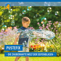 Pustefix Multi-Bubbler Hračka na bublifuk 250 ml s bublinkovou vodou na svadbu, narodeninovú oslavu, párty pre deti aj dospelých, veľké farebné bubliny 3