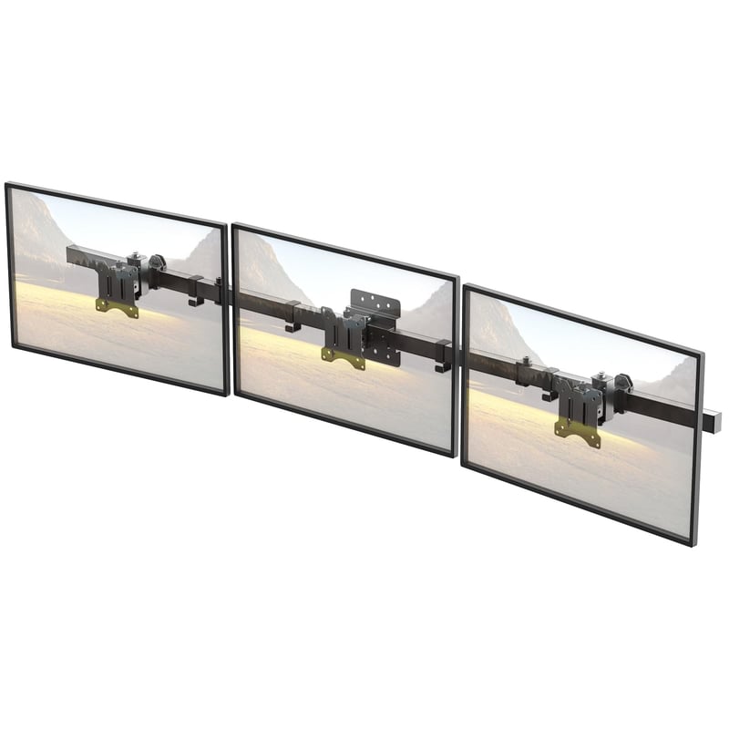 Putilsen nástenný držiak na tri monitory 17-32", otočný a sklopný, VESA 75x75/100x100 mm - čierny