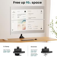 Putilsen Mount Dual Monitor Tartó 24-57" Gázrugós Állvány Magasságállítható 5