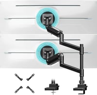 Putilsen Mount Dual Monitor Tartó 24-57" Gázrugós Állvány Magasságállítható 10