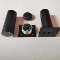 PUTOAHAO 4 db állítható bútor láb, alumínium, 38 mm, 0-15 mm magasság, fekete 3