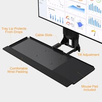 PUTORSEN 3 az 1-ben monitor fali tartó billentyűzet polccal és CPU tartóval 32" 6