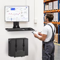 PUTORSEN 3 az 1-ben monitor fali tartó billentyűzet polccal és CPU tartóval 32" 2