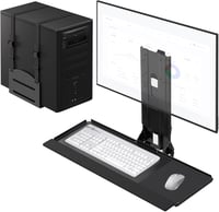 PUTORSEN 3 az 1-ben monitor fali tartó billentyűzet polccal és CPU tartóval 32" 1