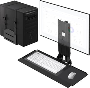 PUTORSEN 3 az 1-ben monitor fali tartó billentyűzet polccal és CPU tartóval 32"