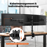 PUTORSEN 3 monitoros tartó 13-27" VESA 75/100 magasságállítható 5