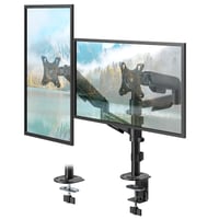 Braț dublu pentru monitoare PUTORSEN pentru ecrane de 17-32 inchi, reglabil pe înălțime, capacitate de susținere 9 kg, înclinabil și rotativ, VESA 75/100 mm 1