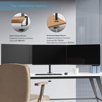 Putorsen Dupla Monitortartó Kar - Asztali Rögzítés, 10 cm-ig, Kábelrendezővel, Fekete/Fehér, TV Kompatibilis, MAS-3 Modell - black, white 6