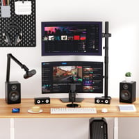 PUTORSEN Rameno na jeden monitor, výška 80 cm, pre 13-35 palcové LCD displeje, plne nastaviteľný stojan na monitor, nosnosť 9 kg, VESA 75x75/100x100 mm, čierny 6