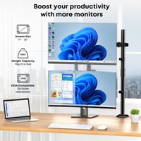 PUTORSEN Rameno na jeden monitor, výška 80 cm, pre 13-35 palcové LCD displeje, plne nastaviteľný stojan na monitor, nosnosť 9 kg, VESA 75x75/100x100 mm, čierny 2