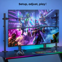 PUTORSEN Rameno na jeden monitor, výška 80 cm, pre 13-35 palcové LCD displeje, plne nastaviteľný stojan na monitor, nosnosť 9 kg, VESA 75x75/100x100 mm, čierny 3