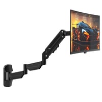 Braț de perete extensibil pentru monitor PUTORSEN pentru ecrane de 17-32 inchi, VESA 75x75/100x100, max. 9 kg, negru, complet reglabil 1